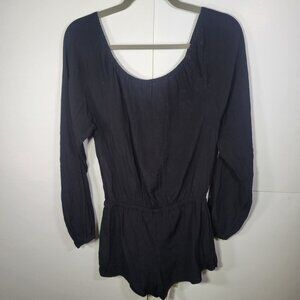 Show Me Your Mumu Women Black Long Sleeve Romper Size Small